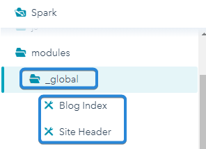 Spark theme folder global module