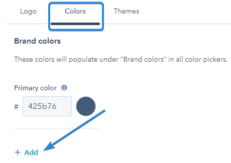 Brand colours HubSpot
