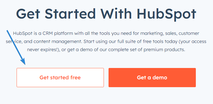 HubSpot - Get started free