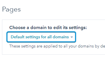 Domain default option