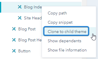 clone modules to child theme