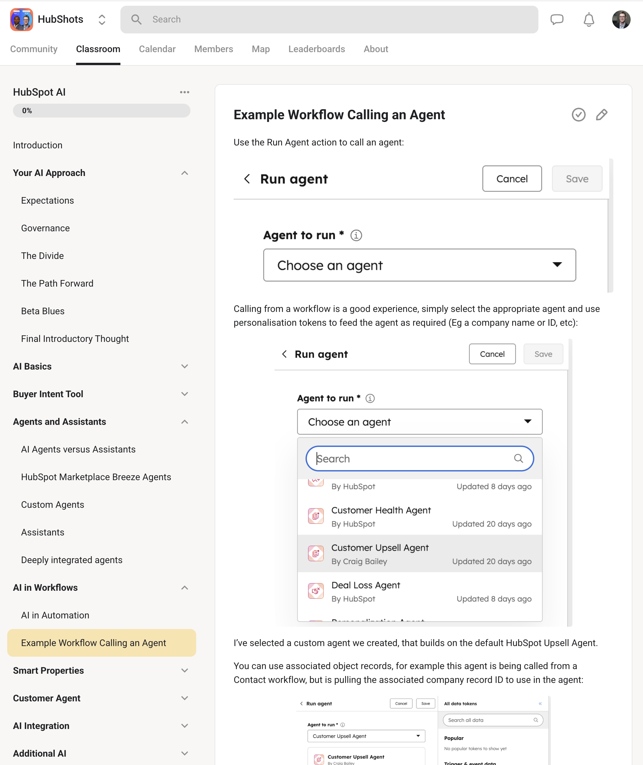 HubShots community course ai 1