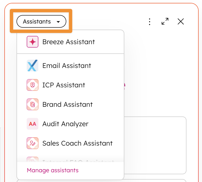 HubSpot breeze assistant 1 1