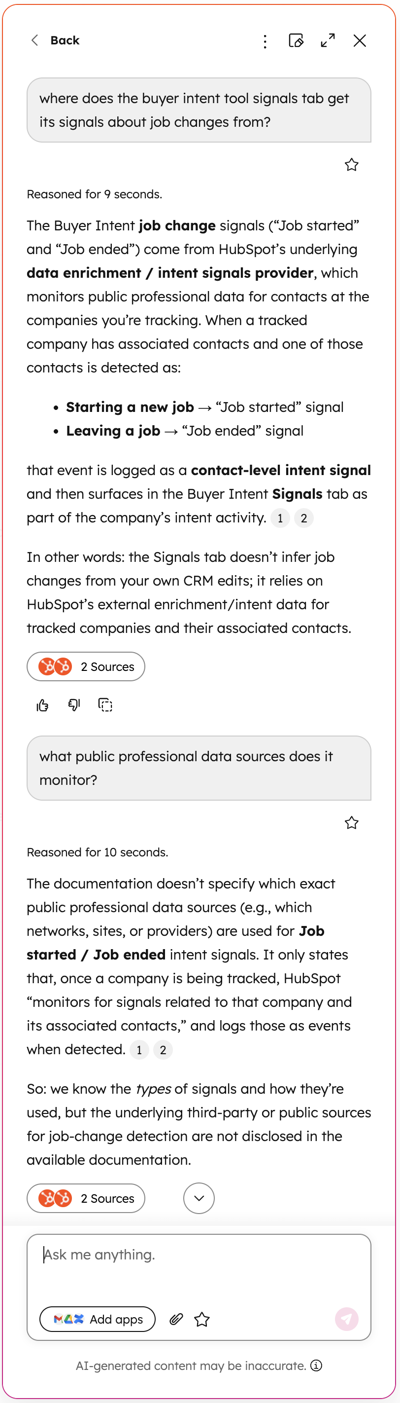 HubSpot signals job change 1