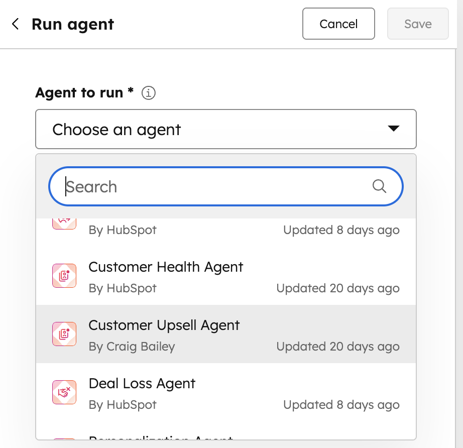 HubSpot workflow agent 2