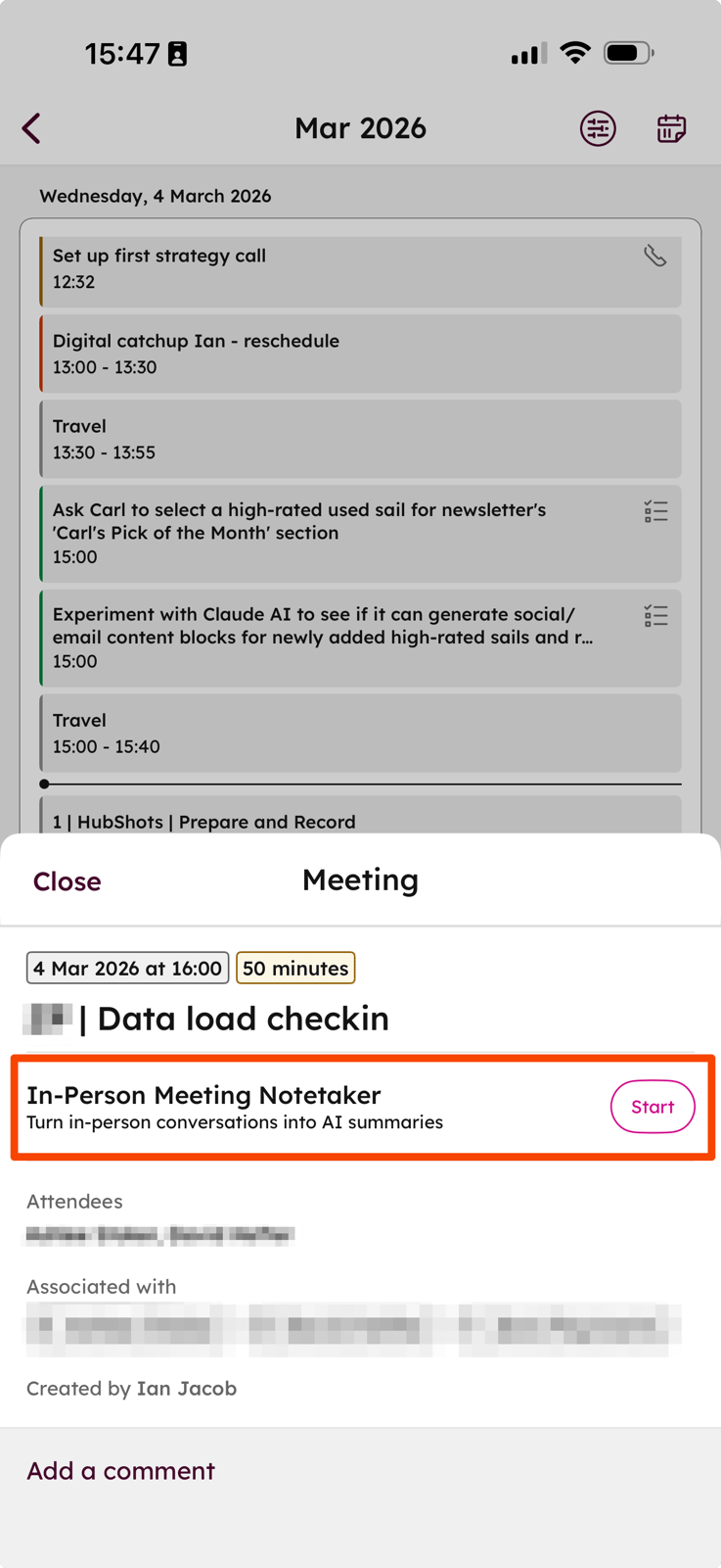 HubShots 317 HubSpot App in Person Meeting Notetaker
