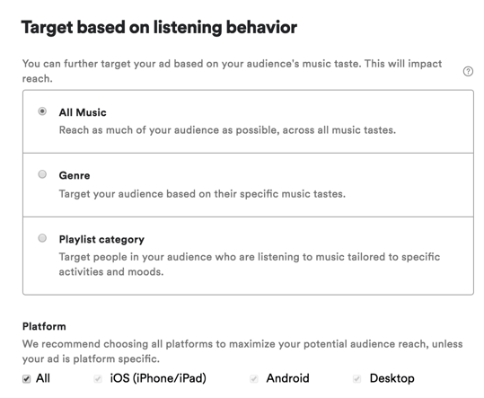 Reach music listeners on with Audio Ads
