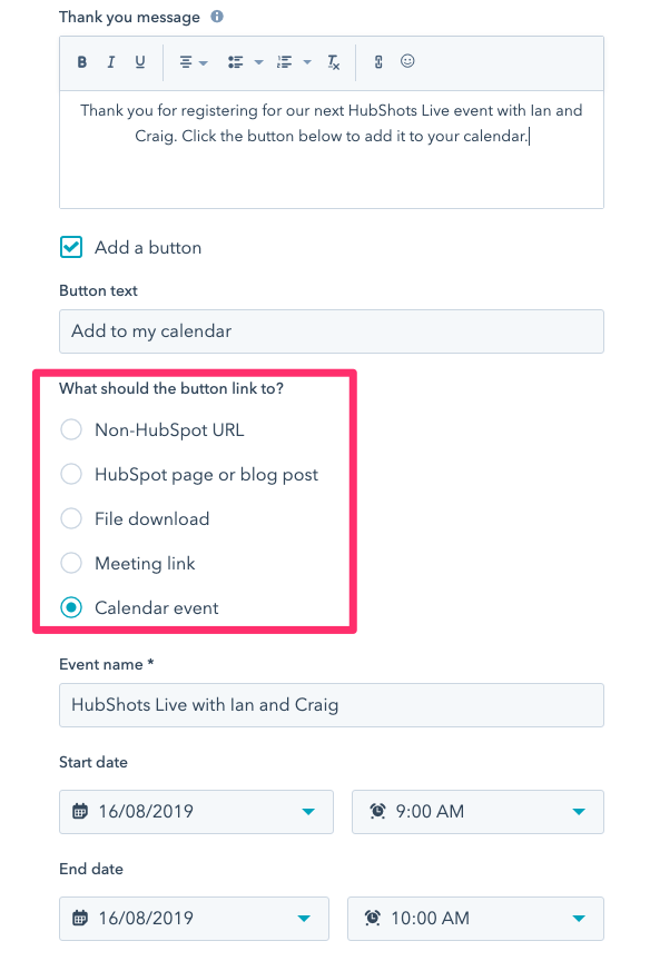 Pop Up Forms HubSpot 2