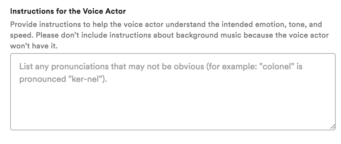 Ad Studio Instructions for Voiceover