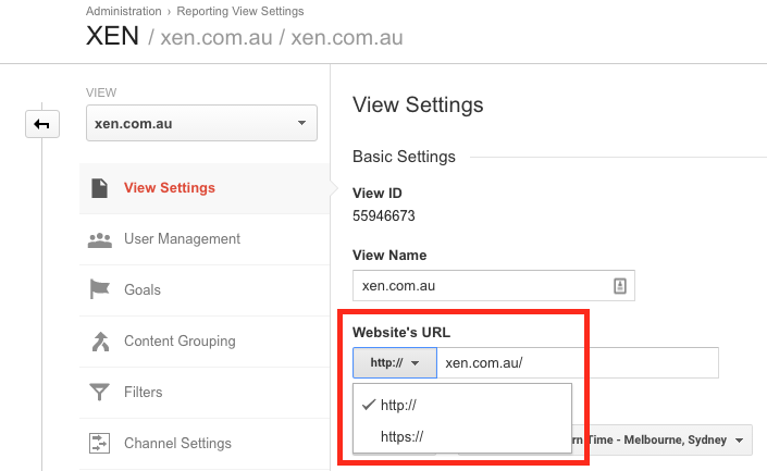 Google Analytics View Settings