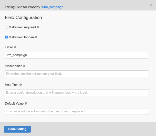 HubSpot form adding hidden fields