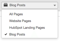 HubSpot page type selection