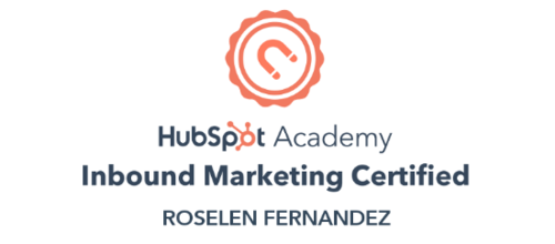 Inbound Marketing Certified - Roselen Fernandez