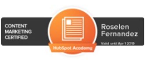 Content Marketing Certified - Roselen Fernandez