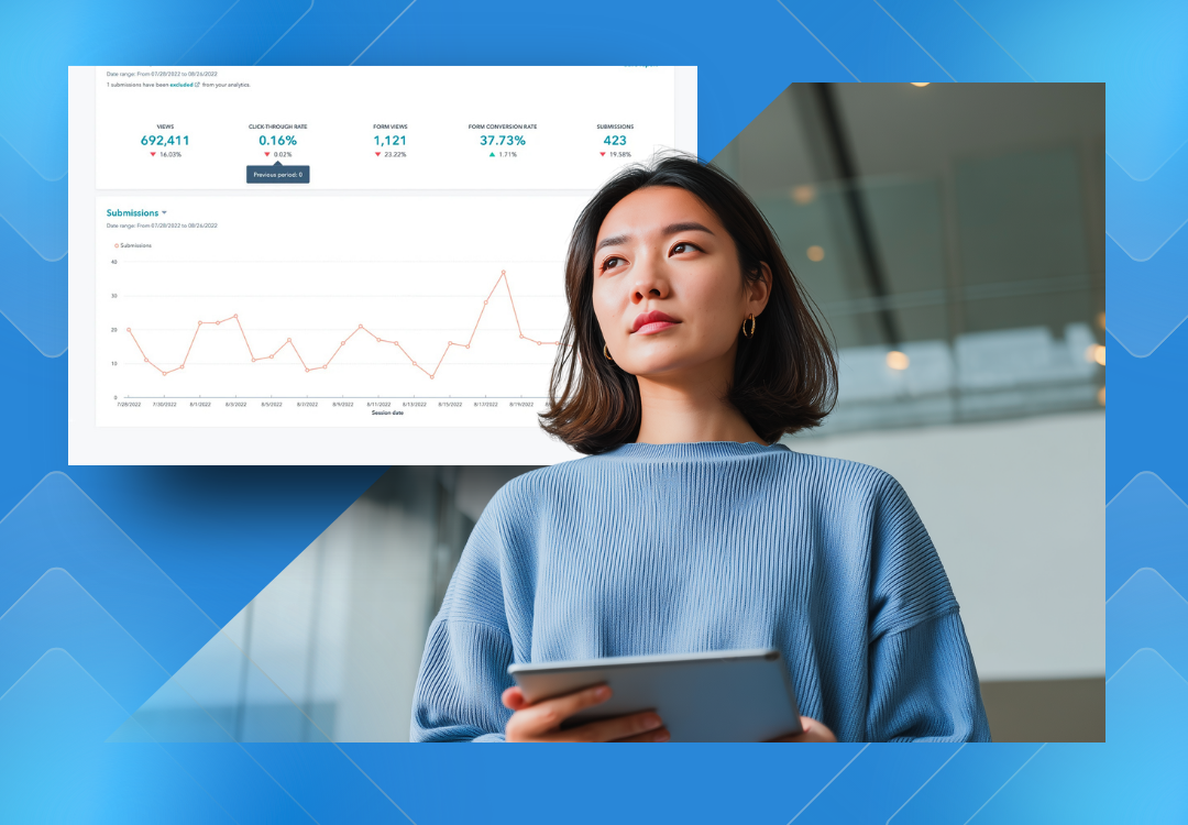 Businesswoman looking worried while reading a data on her tablet