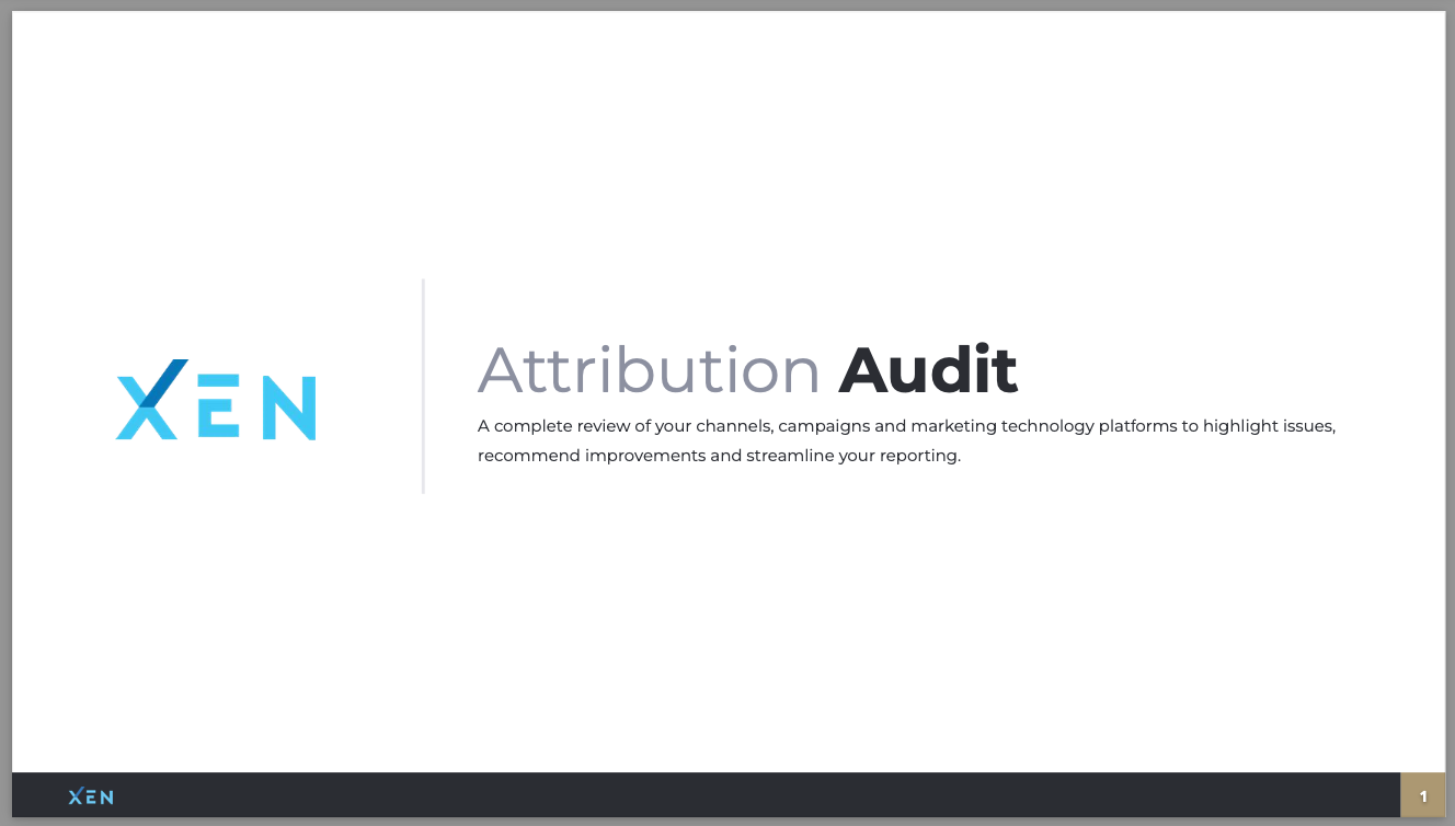 Attribution Audit brochure