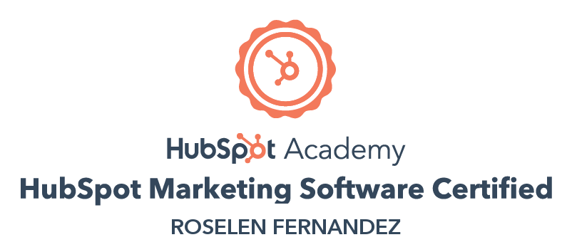 HubSpot Marketing Software Certified - Roselen