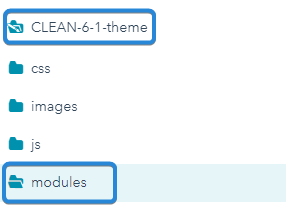 Global modules CLEAN theme folder