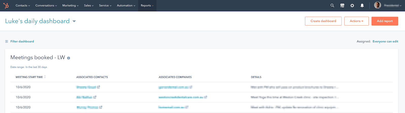 Reports dashboard 22