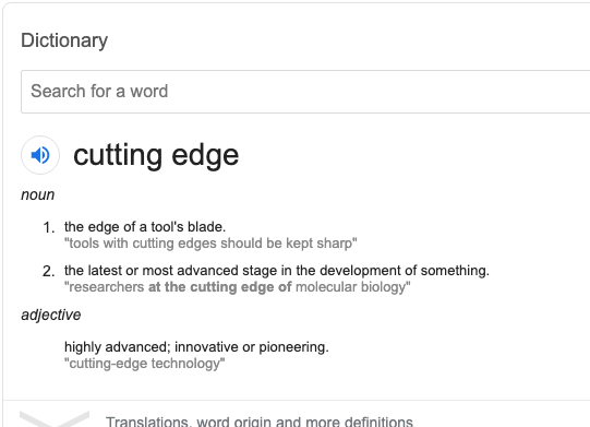 cutting edge meaning 1