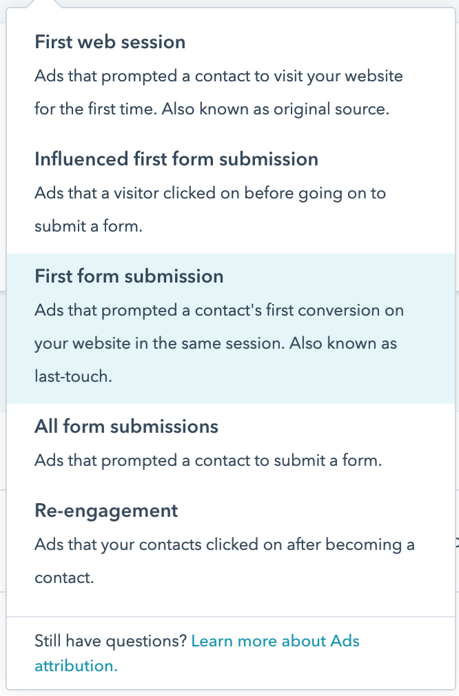 hubspot ad attribution