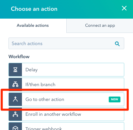 hubspot go action