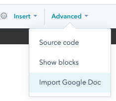 hubspot import google doc