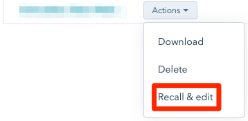 hubspot quotes recall
