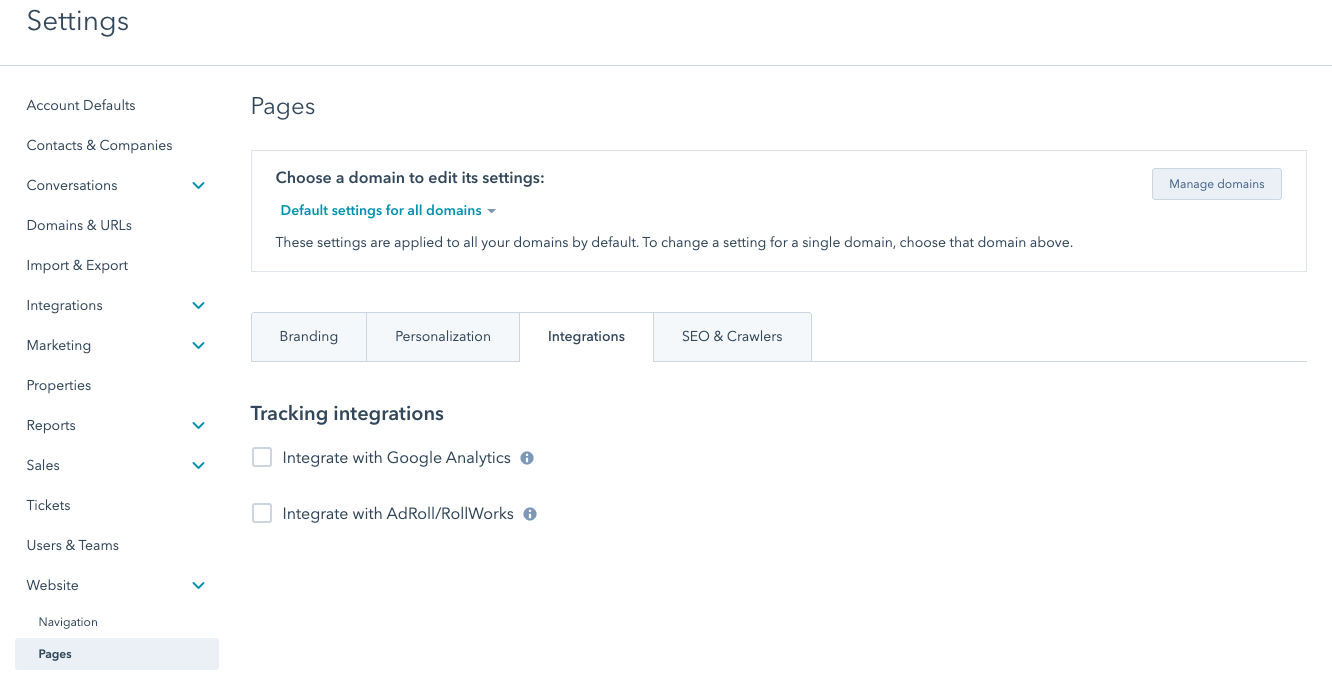 hubspot starter site integrations