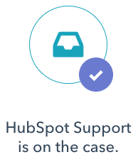 hubspot supprt on the case