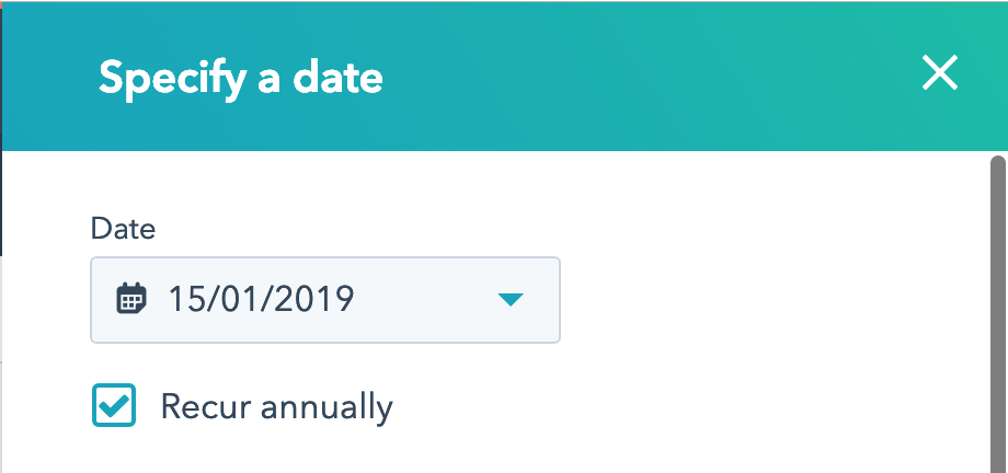 hubspot workflow datebased recurring