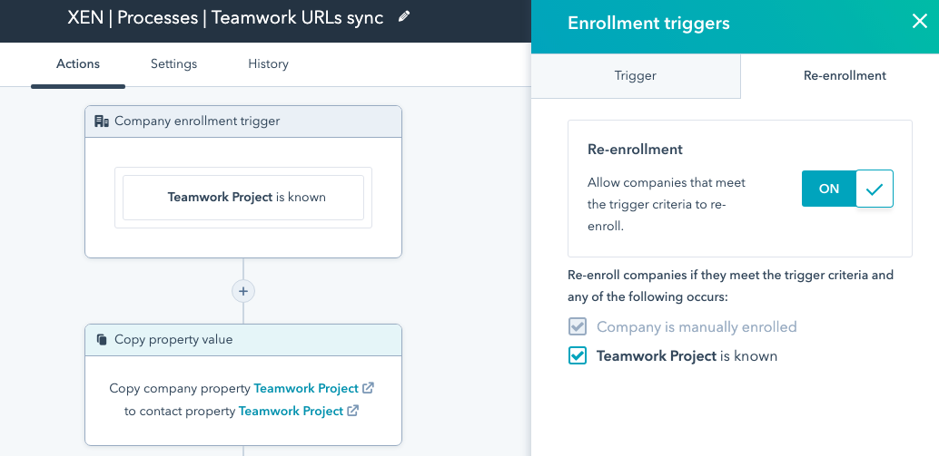 hubspot workflow trigger field changed