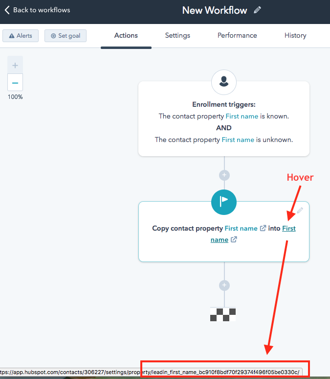 workflow hover